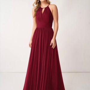 Azazie Cherish bridesmaid dress in burgundy size 8